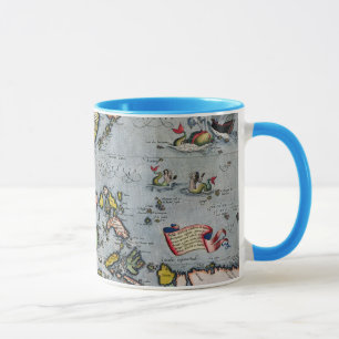 Mug Carte vintage Inde en Nouvelle-Guinée