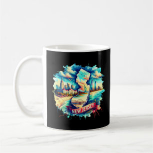 Mug Carte vintage New Jersey s - État Retro us