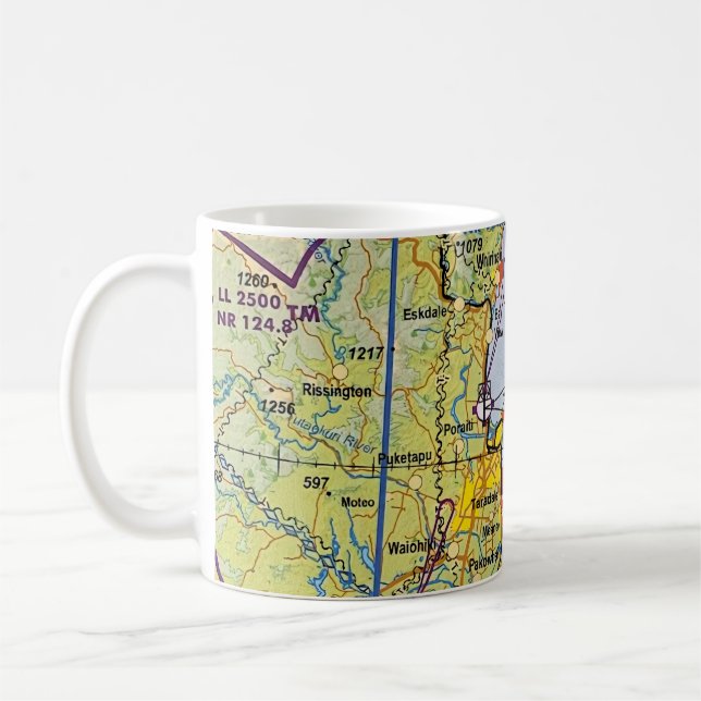 Mug Carte VNC Napier Hawkes Bay Aviation (Gauche)