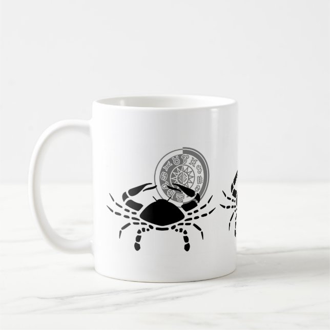 Mug Carte Zodiac du crabe du cancer à la grecque (Gauche)