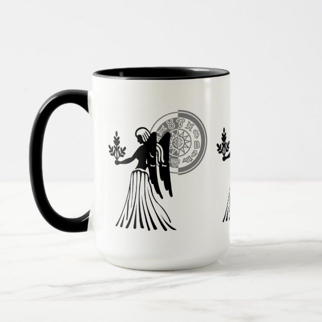 Mug Carte Zodiac Virgo Virgo de style grec (Gauche)