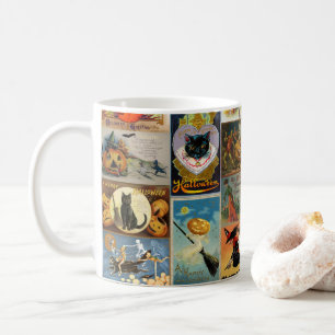 Mug Cartes de Halloween Vintage Collage