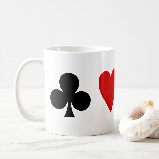 Mug Cartes de jeu Cartes de jeu Diamond Club Heart Spa (Avec donut)