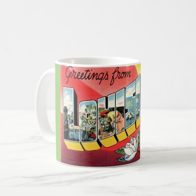 Mug Cartes de vœux rétro Louisiane (Devant gauche)