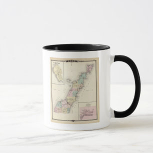 Mug Cartes du comté de Door, de Sturgeon Bay et de Je