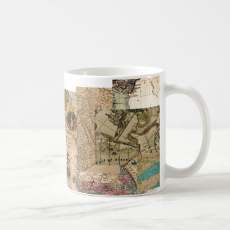 Mug Cartes vintages de style d'antiquité de Vieux