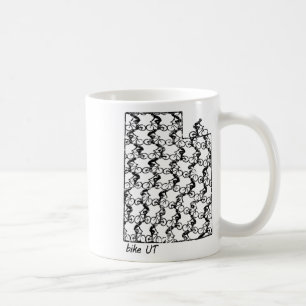 Mug Cartographie de l'Utah pour le vélo minimaliste en