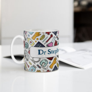 Mug Cartographie médecin infirmière motif scientifique