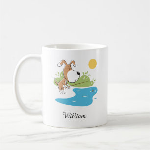 Mug Cartographie mignon Chien Chien Chien Chien Pêche 