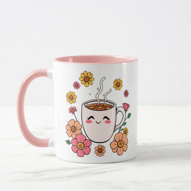 Mug Carton adorable au café Kawaii (Gauche)