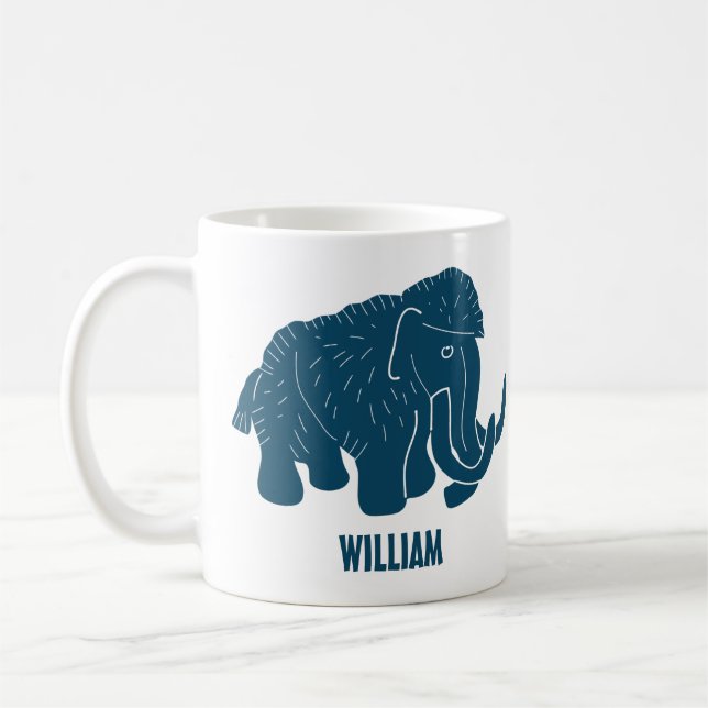 Mug Carton bleu laine Mammoth Personnalisé (Gauche)