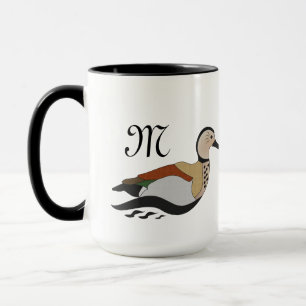 Mug Carton de nage Turquoise à anneaux adorable