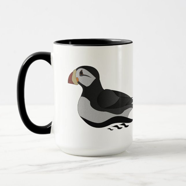 Mug Carton de natation adorable à la corne (Gauche)