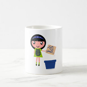 Mug Carton de recyclage pour filles