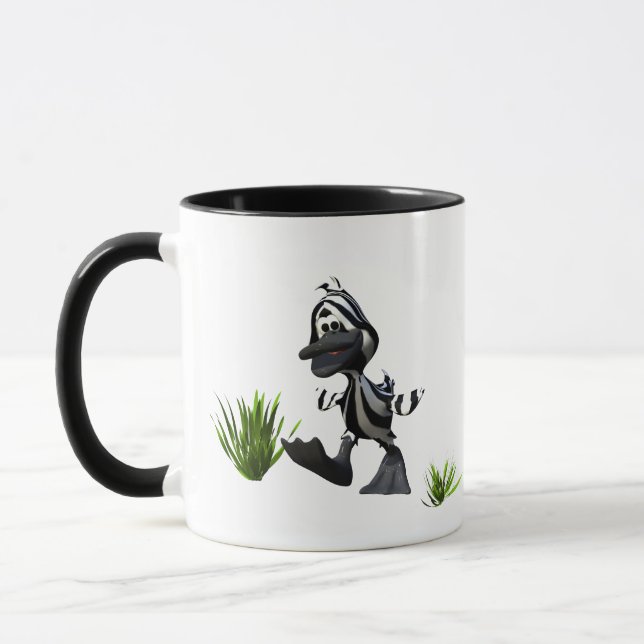 Mug Carton mignon Zebra Duck (Gauche)