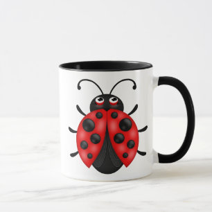 Mug Carton personnalisable Red Ladybug Drinkware