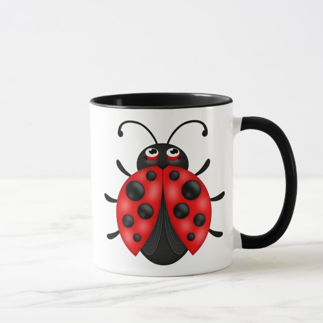 Mug Carton personnalisable Red Ladybug Drinkware (Droite)