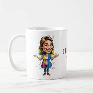 Mug Carton personnalisé Maman & Fille Art Cadeau