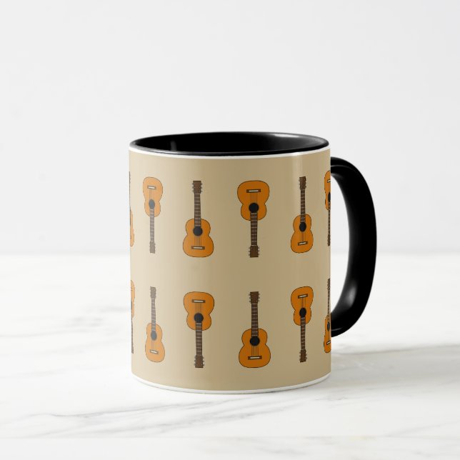 Mug Carton simple de guitare acoustique (Devant droit)