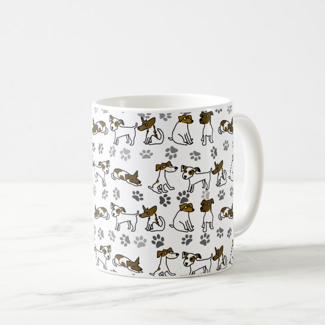 Mug Cartoon avec Jack Russell Terrier (Devant droit)