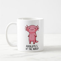 Cartoon Axolotl à main mignon
