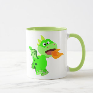 Mug Cartoon Bébé Dragon Bébé à crache feu mignon