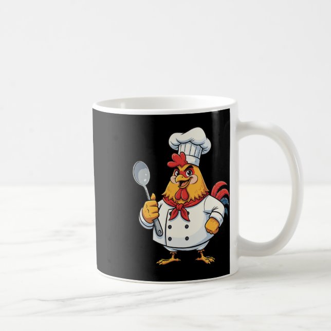 Mug Cartoon Chicken Cook Rooster Chef Kitchen _1  (Droite)