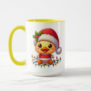 Mug Cartoon de canard de Noël Père Noël-68362