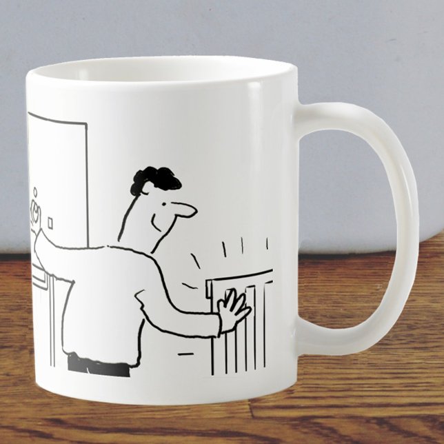 Mug Cartoon de l'ingénieur du plombier et du chauffage (Créateur téléchargé)