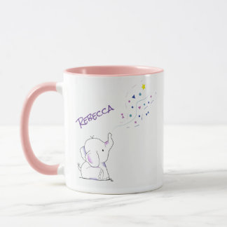 Mug Cartoon Eléphant Cute Blown Formes colorées