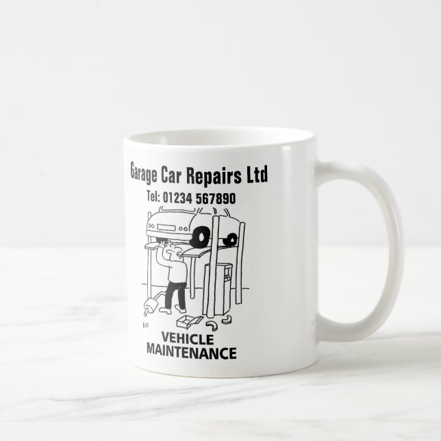Mug Cartoon Entretien de Véhicule (Droite)