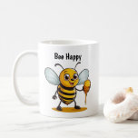 Mug Cartoon Honey Bee Personnalisé<br><div class="desc">Apportez un sourire à votre visage et un buzz à vos matins avec notre tasse à café au miel de caricature et commencez chaque jour avec une dose de bonheur.</div>
