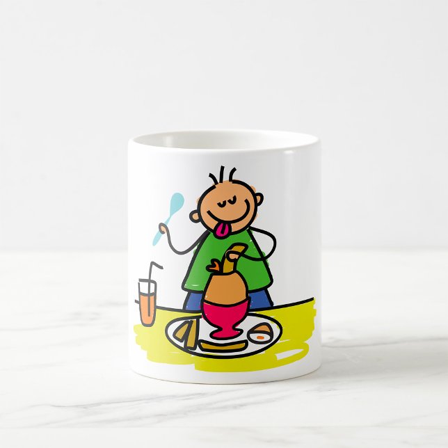 Mug Cartoon Kid Savourez un repas avec du jus et des o (Créateur téléchargé)
