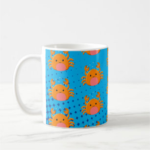 Mug Cartoon mignon Crabe bleu océan