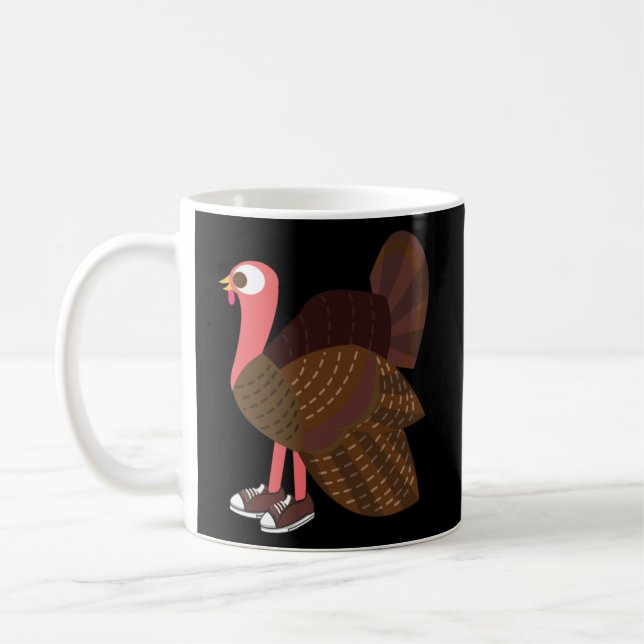 Mug Cartoon mignon Turquie coureur en basket393png3 (Gauche)