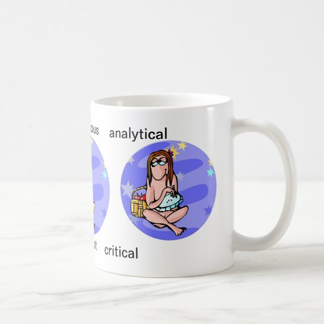 Mug Cartoon personnalisable Virgo traits Zodiac (Droite)