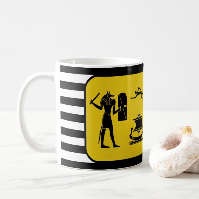 Mug Cartouche ~ Ancien Égyptien ~ Hiéroglyphes ~ (Avec donut)