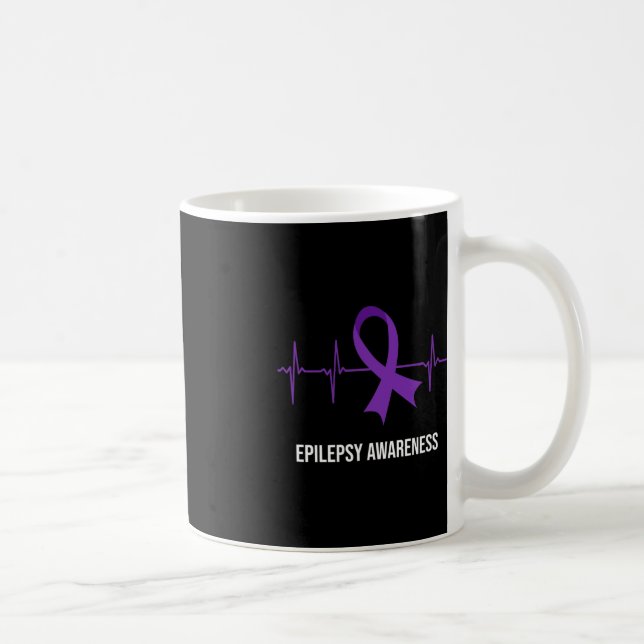 Mug Cartouche ECG Design Epilepsie Sensibilisation (Droite)