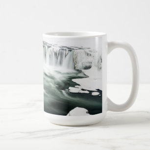 Mug Cascade de Godafoss, hiver, Islande