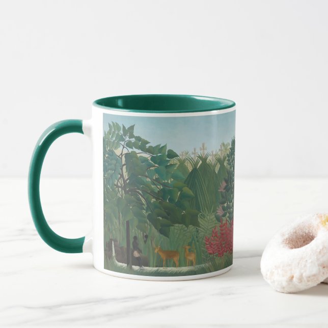 Mug Cascade d'Henri Rousseau, Art Vintage (Avec donut)