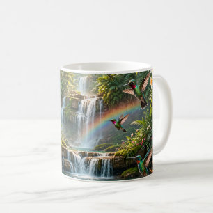 Mug Cascades Arc-en-ciel Colibris Cachette Tropicale