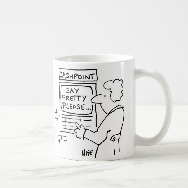 Mug Cashpoint ATM demande au client de dire S'il vous  (Droite)