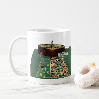 Mug Casino vintage Roulette Table Jeu, Chips de jeu