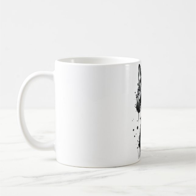 Mug Casque de chien cool Cute Animaux de compagnie enc (Gauche)