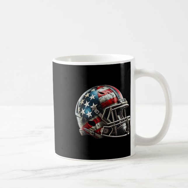 Mug Casque de football américain Patriotique US Drapea (Droite)