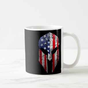 Mug Casque de Guerrier Spartan Patriotique Américain D