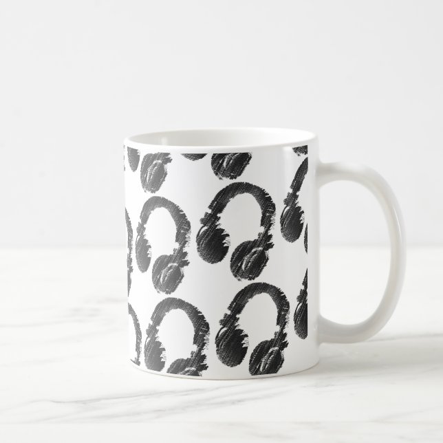 Mug casque deejay de musique noire (Droite)