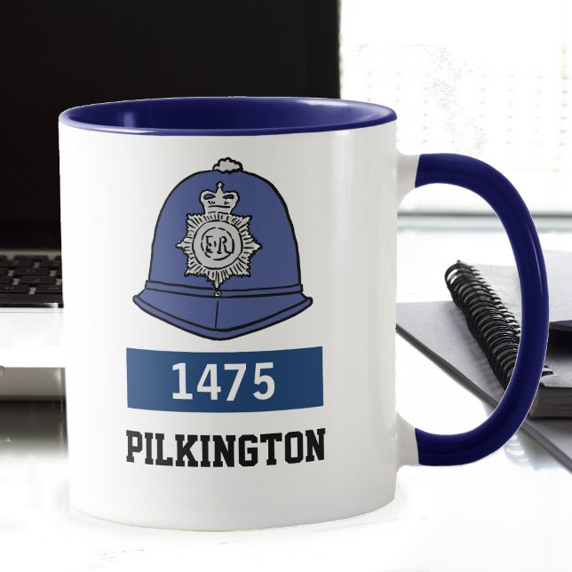 Mug Casque du gendarme de la police britannique - Ajou (Créateur téléchargé)