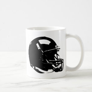 Mug Casque noir blanc Pop Art Football