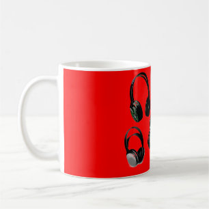 Mug Casque noir rouge Silhouettes Pop Art